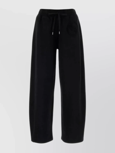 Stella Mccartney Straight-leg Cotton Trousers In Black