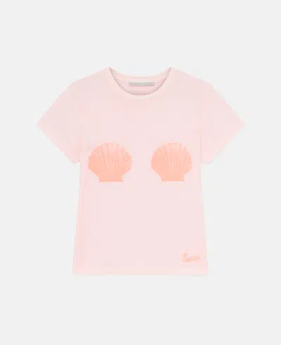 Stella Mccartney Seashell Crewneck T-shirt In Light Pink