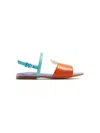 Stella Mccartney Multicolor Sandals For Girl With Seashell In Orange