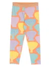 Stella Mccartney Seashell-print Stretch-cotton Leggings In Orange
