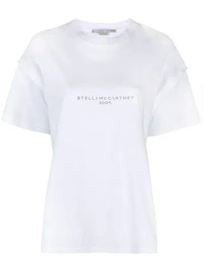 Stella Mccartney Sequin-embellished Logo T-shirt In White