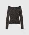 Stella Mccartney Long-sleeve Sparklinh Top With Sequins In Gray