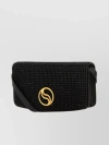 STELLA MCCARTNEY SEQUIN QUILTED MINI S-WAVE WALLET
