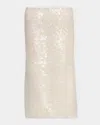 Stella Mccartney Sequined Midi Skirt In Cream