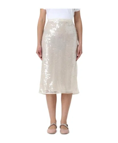 Stella Mccartney Sequined Skirt In White