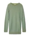 Stella Mccartney Sequined Wool-blend Mini Sweater Dress In Green