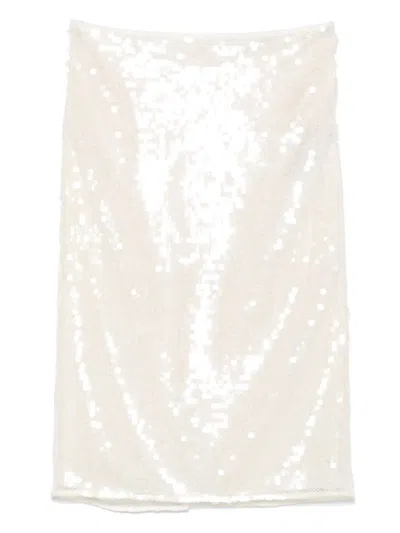 Stella Mccartney Sequinned Skirt In Neutrals