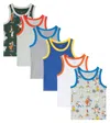 Stella Mccartney Set Of 7 Cotton-blend Jersey Tank Tops In Multicoloured