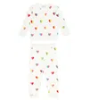 Stella Mccartney Set Of Cotton Sweatshirt And Sweatpants In Ivory/colourful