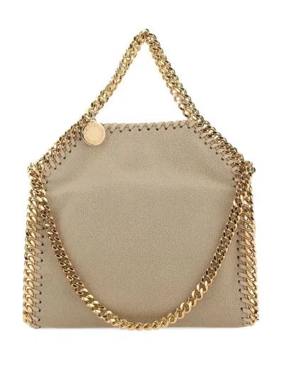 Stella Mccartney Sand Shaggy Deer Micro Falabella Handbag In Nude