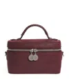 Stella Mccartney Shaggy Deer Falabella Cosmetic Case Top-handle Bag In Burgundy