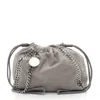 Stella Mccartney Shaggy Deer Falabella Drawstring Small Tote In Gray