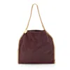 Stella Mccartney Shaggy Deer Falabella Small Tote In Red