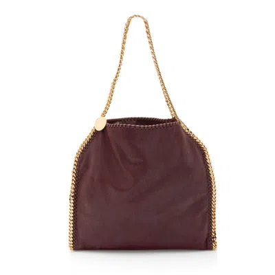 Stella Mccartney Shaggy Deer Falabella Small Tote In Red