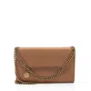 Stella Mccartney Shaggy Deer Falabella Wallet Crossbody Bag In Brown