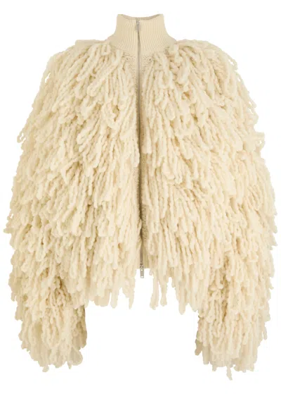 Stella Mccartney Shaggy Wool-blend Knitted Cardigan