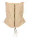 Stella Mccartney Structured Strapless Corset Top In Beige