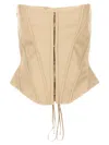 Stella Mccartney Structured Strapless Corset Top In Beige