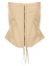 Stella Mccartney Structured Strapless Corset Top In Beige