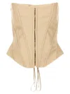Stella Mccartney Structured Strapless Corset Top In Neutral