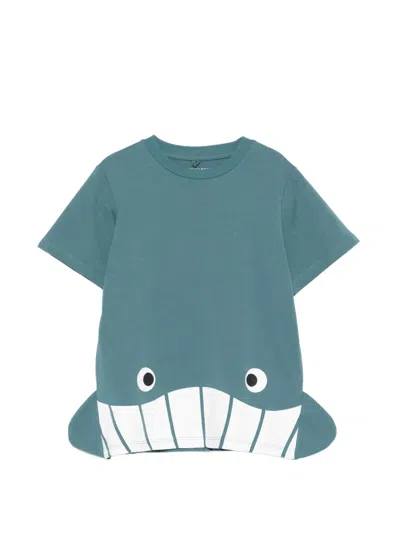 Stella Mccartney Kids' Shark-graphic T-shirt In Green
