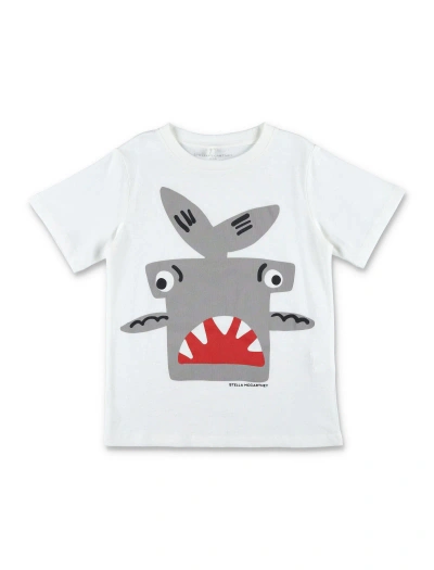 Stella Mccartney Kids' Shark T-shirt In White