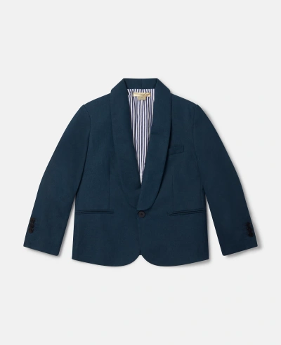 Stella Mccartney Kids' Shawl Lapel Blazer In Navy