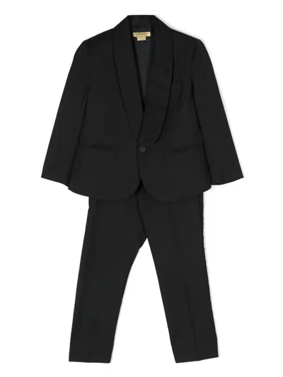 Stella Mccartney Kids' Shawl-lapels Single-breasted Suit In Black