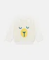 Stella Mccartney Sheep Appliqué Round-neck Sweatshirt In White
