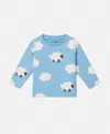Stella Mccartney Sheep Pattern Long-sleeve T-shirt In Blue And White