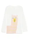 Stella Mccartney Kids Alpaca Doodle Print Long-sleeve T-shirt In White