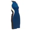 Stella Mccartney Sheer Panel Waist Illusion Mini Dress In Blue