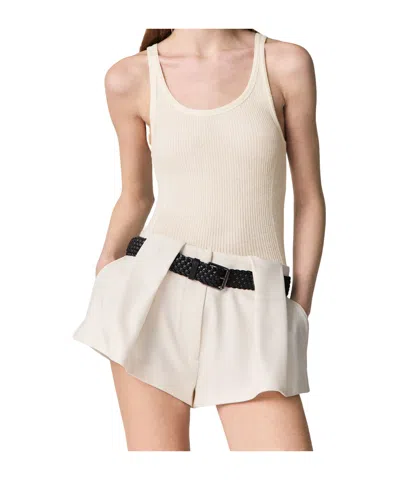 Stella Mccartney Sheer Ribbed Kelsun Tank Top In Neutral