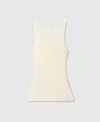 Stella Mccartney Sheer Ribbed Kelsun Tank Top In Buttercream