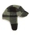 Stella Mccartney Sherpa Fleece Check Hat In Brown