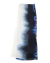 Stella Mccartney Shibori Tie Dye Shawl In Blue Cotton In Blue