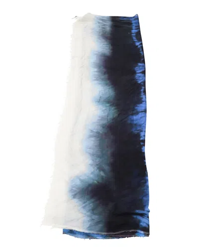 Stella Mccartney Shibori Tie Dye Shawl In Blue Cotton