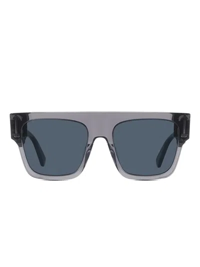 Stella Mccartney Shield-frame Full-rim Sunglasses In Gray