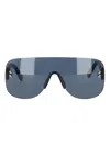 Stella Mccartney Shield-frame Logo Sunglasses In Blue