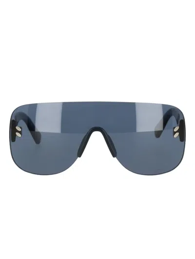 Stella Mccartney Shield-frame Logo Sunglasses In Blue