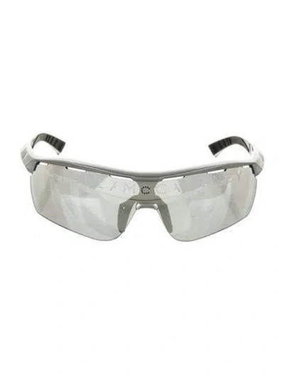 Pre-owned Stella Mccartney Shield Mirrored Sunglasses In Gray