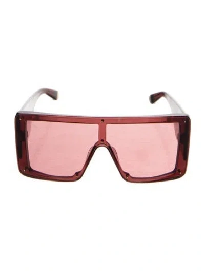 Pre-owned Stella Mccartney Shield Tinted Sunglasses In Burgundy