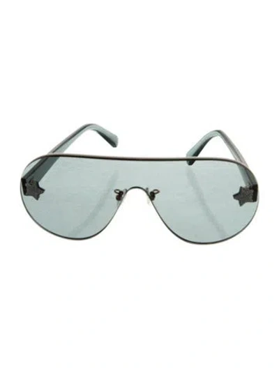 Pre-owned Stella Mccartney Shield Tinted Sunglasses In Green