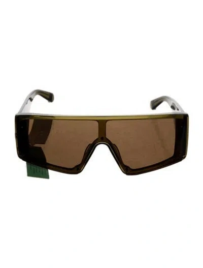 Pre-owned Stella Mccartney Shield Tinted Sunglasses In Green
