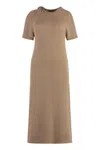 Stella Mccartney Shifting Volume Regenerated Dress In Beige