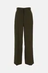 Stella Mccartney Shiny Tailoring Loose Trousers In Green