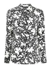 Stella Mccartney Floral-print Silk Shirt In Black