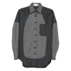 Stella Mccartney Panelled Oversized Shirt In Gray