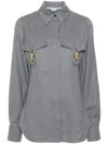 Stella Mccartney Stella Mc Cartney Wool Shirt With Buckles In Grey