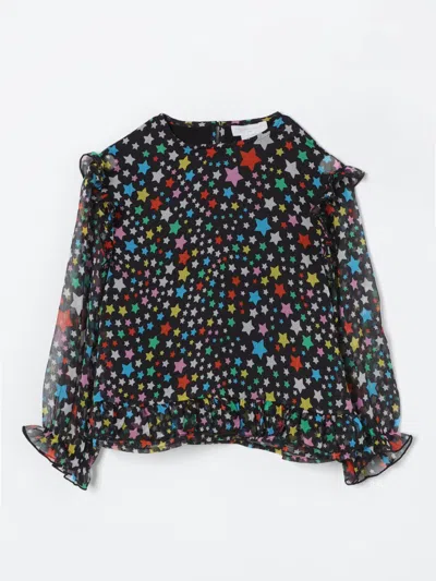 Stella Mccartney Printed Chiffon Shirt In Schwarz